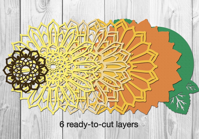 Download 3D Sunflower Mandala SVG Multilayer Flower Mandala Cricut ...