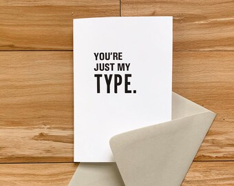 Juste ma typographie typographique carte vierge