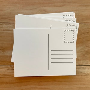 Blank Postcards 4x6 Plain White Uncoated Card Stock, Create Your Own for  Kids, Mailing Address Post Office Thick Heavy Duty MADE in LA 