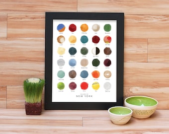 Colors of New York Watercolor | New York City print, New York wall art | New York City print, New York City poster, NYC wall art