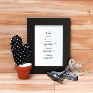 Serentity Prayer Letterpress Print