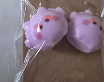 Gengar earrings on 925 hooks