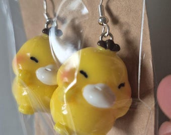 Psyduck earrings on 925 hooks