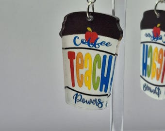 Pendientes estilo taza de café para profesores