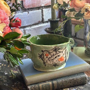 French handled ceramic planter