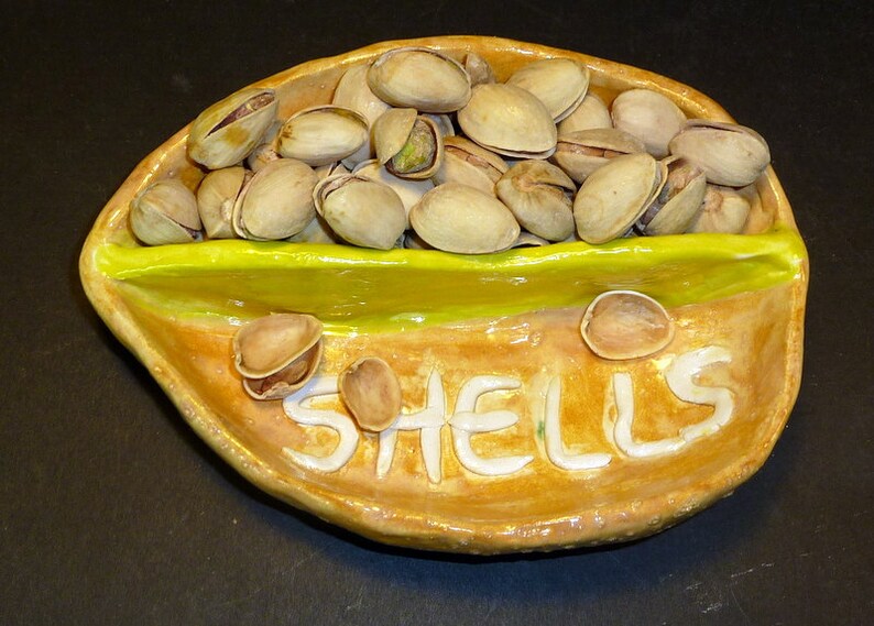 Pistachio Nut Dish Filled With Yummy Nuts Handmade in U.S. One Etsy