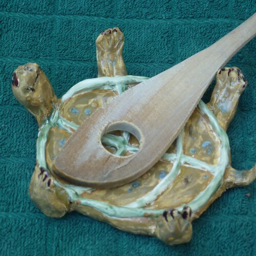 Turtle Spoon Rest. One of a Kind Made From a Lump of Clay in Etsy