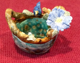 Little blue bird bowl