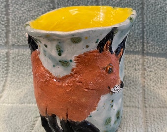 Sweet little fox vase