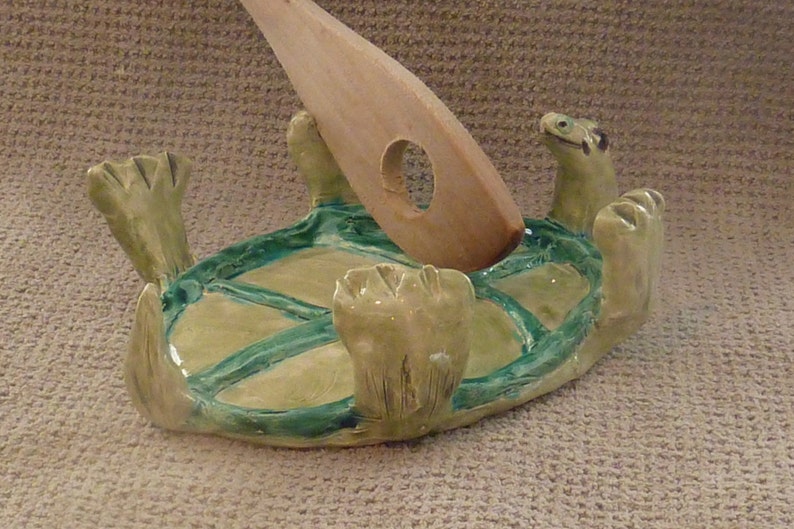 Funky Turtle Spoon Rest Pick Your Colors Hand Built in USA Etsy