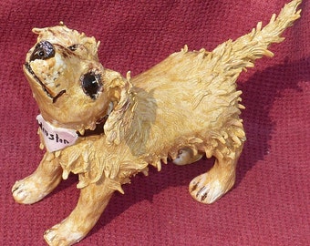 A Whimsical Sculpture of your favorite pet handmade  in USA from a lump of clay no two are alike