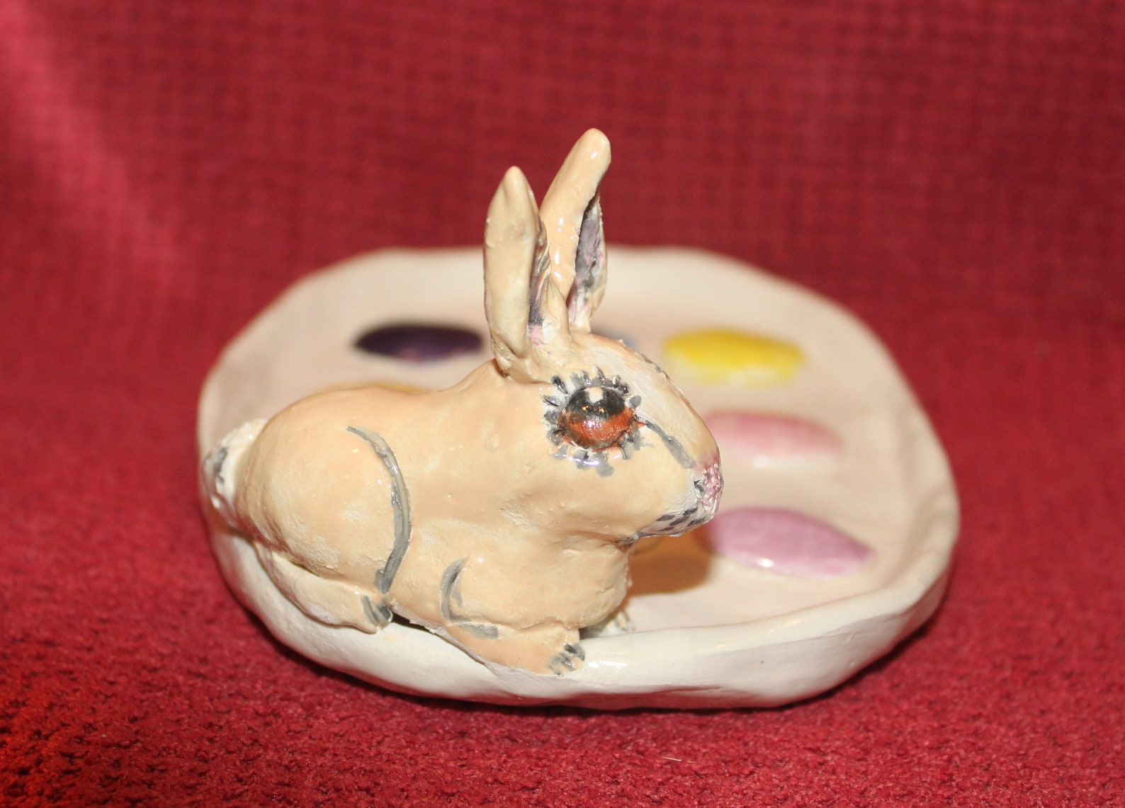 Bunny Rabbit Jelly Bean Dish Hand Made in U.S. From a Lump of Etsy
