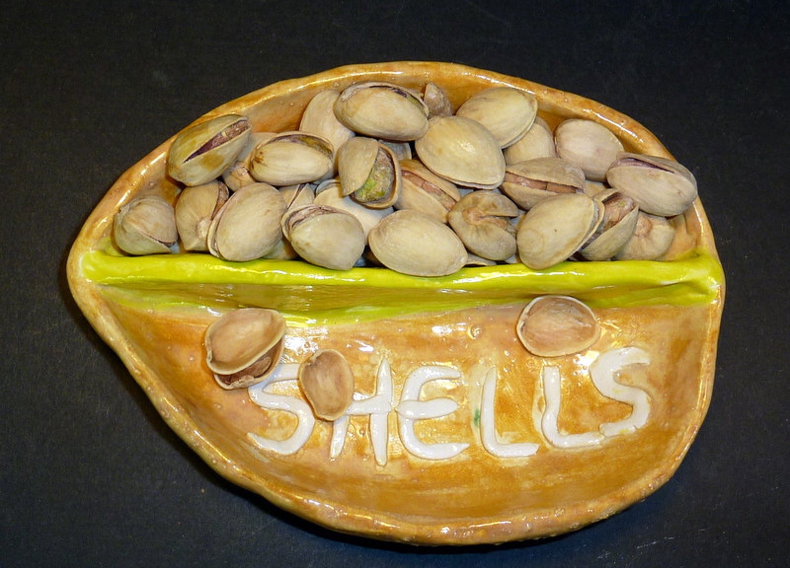 Pistachio Nut Dish Filled With Yummy Nuts Handmade in U.S. One Etsy