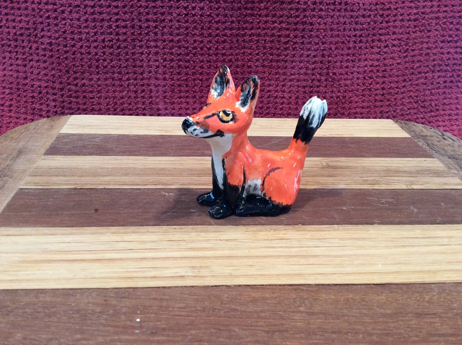 Sweet little Fox handmade from a lump of clay | Etsy