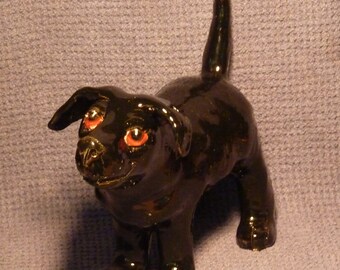 Black Lab handmade in USA from a lump of clay Custom Orders Welcome ooak