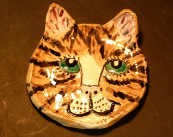 Sweet Cat Dish hand made in US  Custom Orders welcome of your favorite fur friend