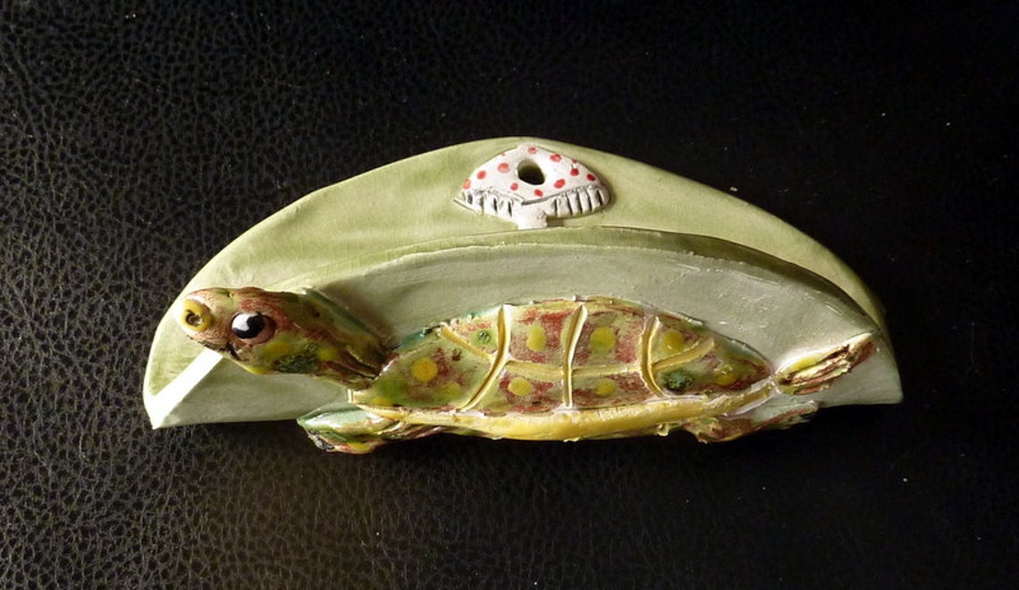 Turtle Eyeglasses Holder Handmade in the USA From a Lump of Etsy