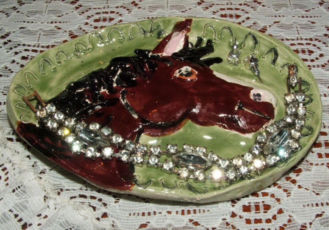 Horse Dish Handmade in the USA From a Lump of Clay Totally Etsy