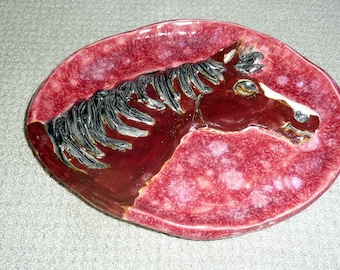 Sweet Horse Soap Jewelry spoon rest dish handmade in US