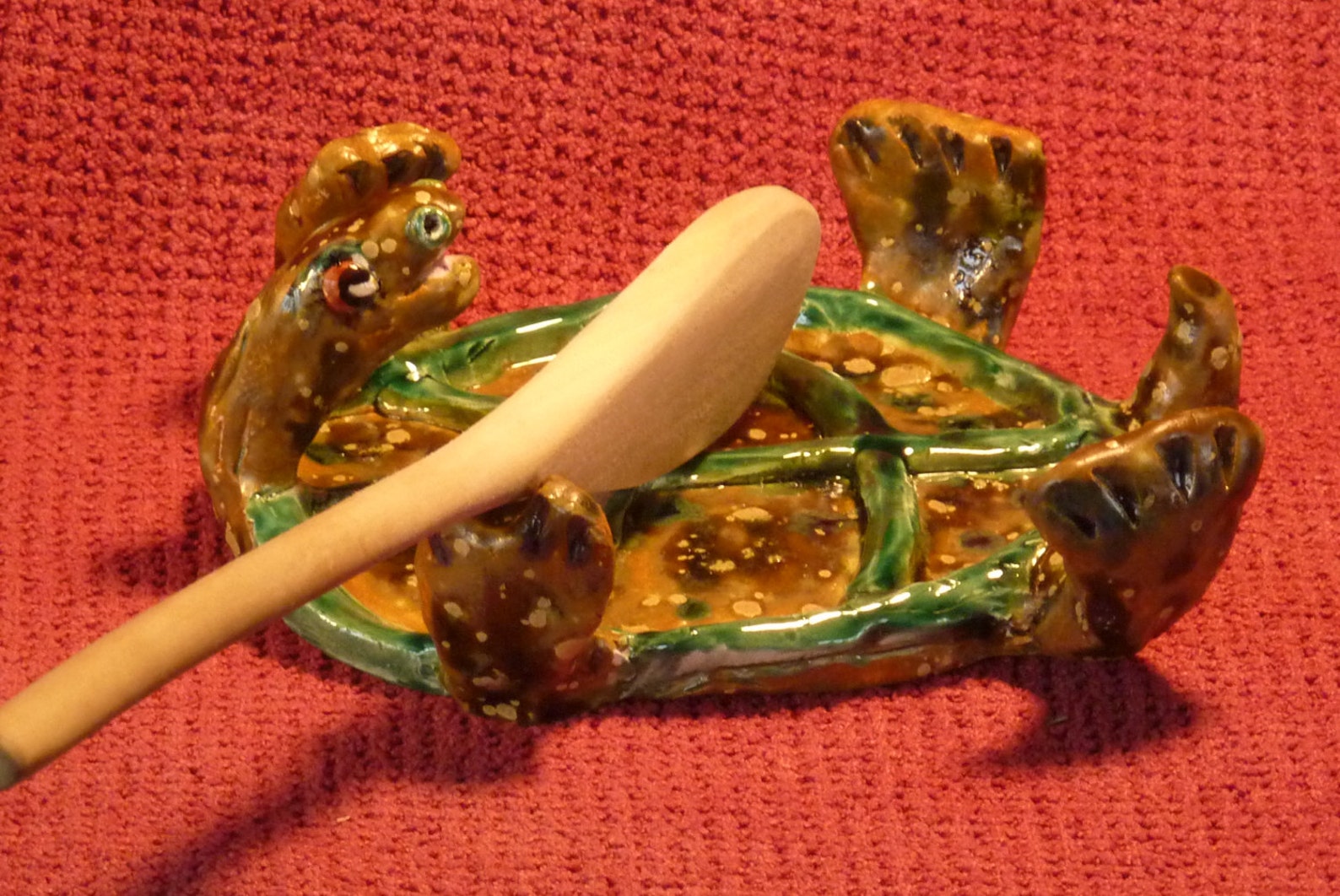 Funky Turtle spoon rest pick your colors hand built in USA Etsy