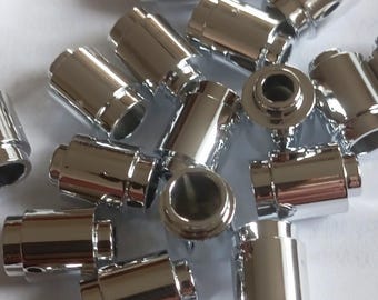 2x Lego brick round 1x1 ,new parts, chrome silver, custom PRICE FOR 2 PIECE !!
