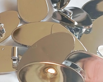 Lego Minifigure, custom Lego custom castle Shield Oval in chrome silver