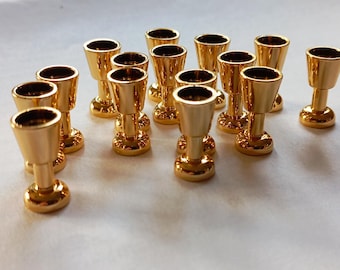 7x Lego Minifigure, Cup, custom Chrome Gold, BL3844