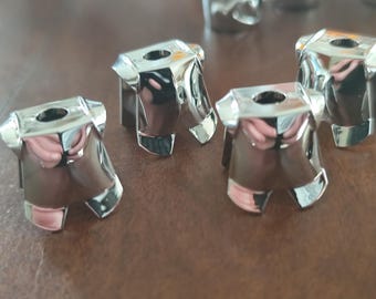 Lego custom minifigure knight's armor in Chrome Silver - NEW