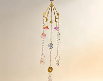 Baby Memorial Wind Chime, Forget Me Not Flower Suncatcher, Miscarriage Keepsake, Baby Loss Gift