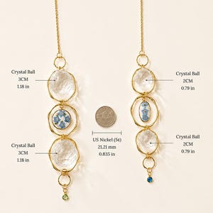 Atrapasueños personalizado con piedra natal, atrapasueños con flor nomeolvides, creador de arcoíris de cristal, adorno conmemorativo para ventana, regalo personalizado para mamá. imagen 4