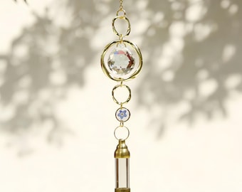 Memorial Urn Suncatcher, Forget Me Not Flower, Hanging Decor Human Ashes Keepsake, Rainbow Maker, Pet Memorial Gift