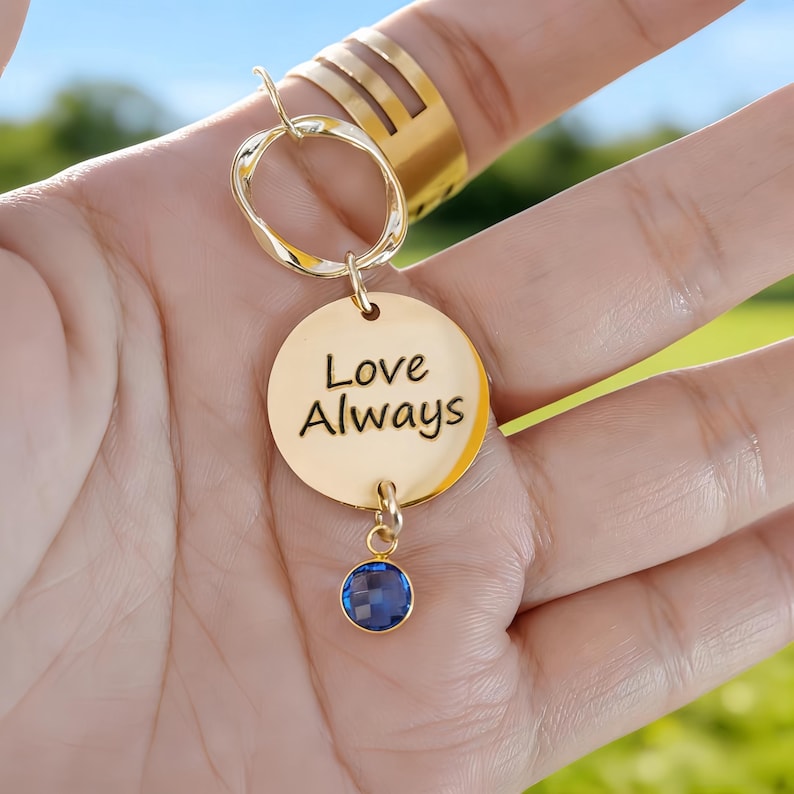 Baby Memorial Wind Chime, Forget Me Not Flower Suncatcher Mobius Ornament, Angel Baby Remembrance Gift image 10