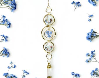 Urna commemorativa acchiappasole, fiore nontiscordardime, decorazione da appendere, ricordo di ceneri umane, creatore di arcobaleni, regalo commemorativo per animali domestici