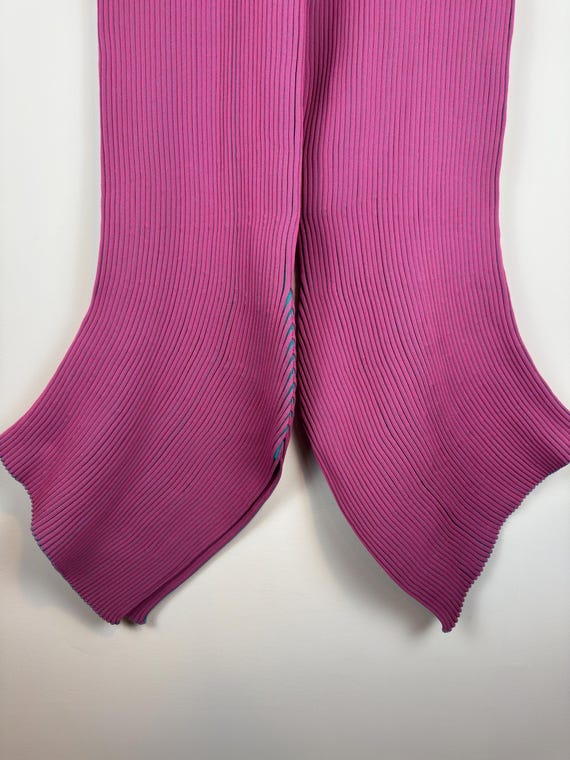 Issey Miyake Runway Pink Cropped “Fluidity Loop” Flare Pants View 6
