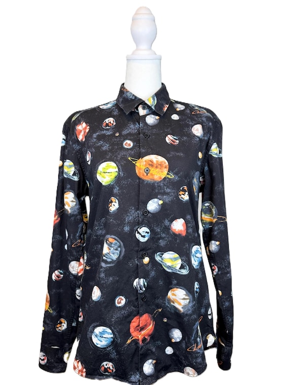 Louis Vuitton, Louis Vuitton by Virgil Abloh Planet Print Button-Up Shirt