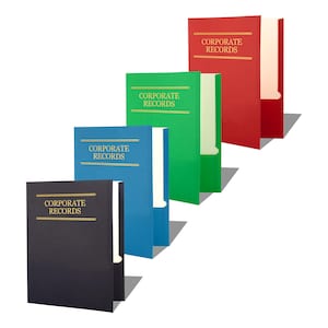 Corporate Records Folder for 8.5 x 11 Documents – Professional LLC & Business Document Covers