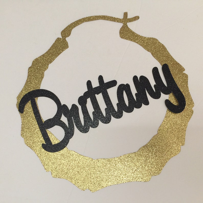 90's Large Glittery Gold Door Knocker Cake Topper/wall Etsy