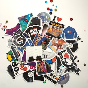 80&#39;s confetti variety  toss  66 pc confetti cut outs  party decor. Old, school disco party decor, old school throwback party decorations