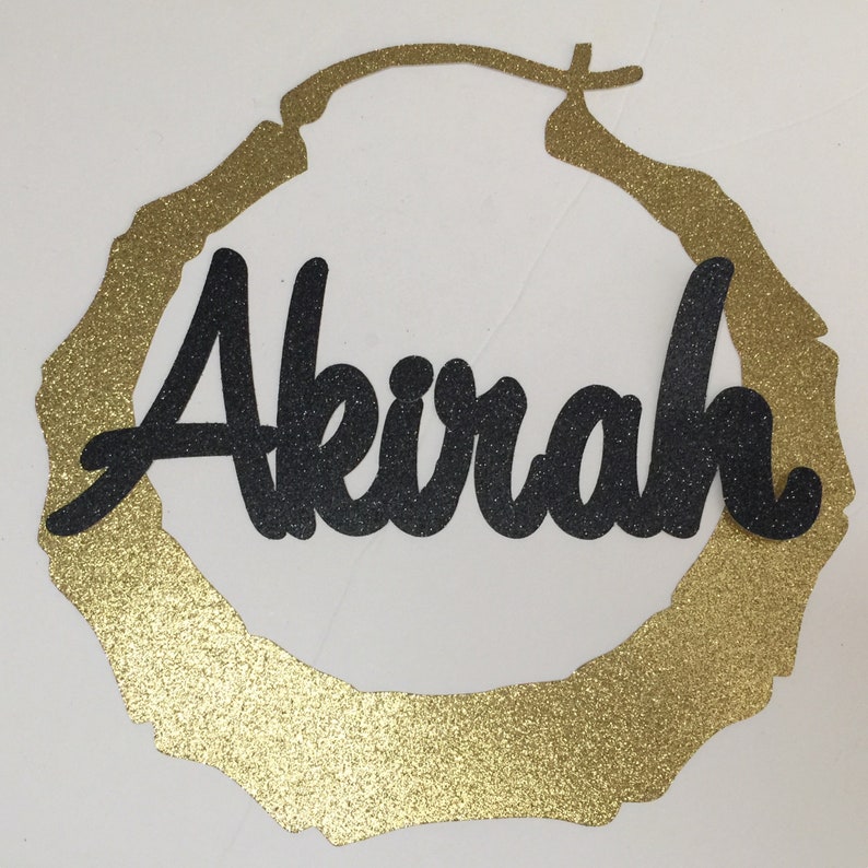 90's Large Glittery Gold Door Knocker Cake Topper/wall Etsy