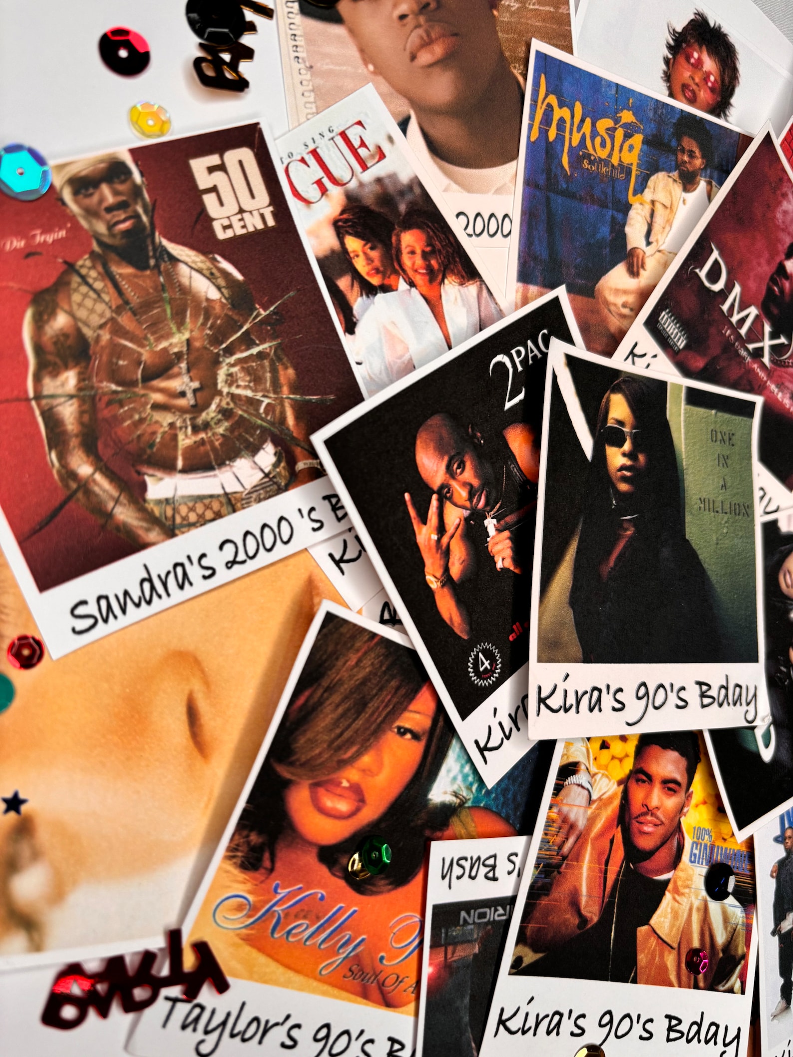 90s/2000s Hip Hop R&B CD Cover Confetti, Personalized Party Decor - Etsy