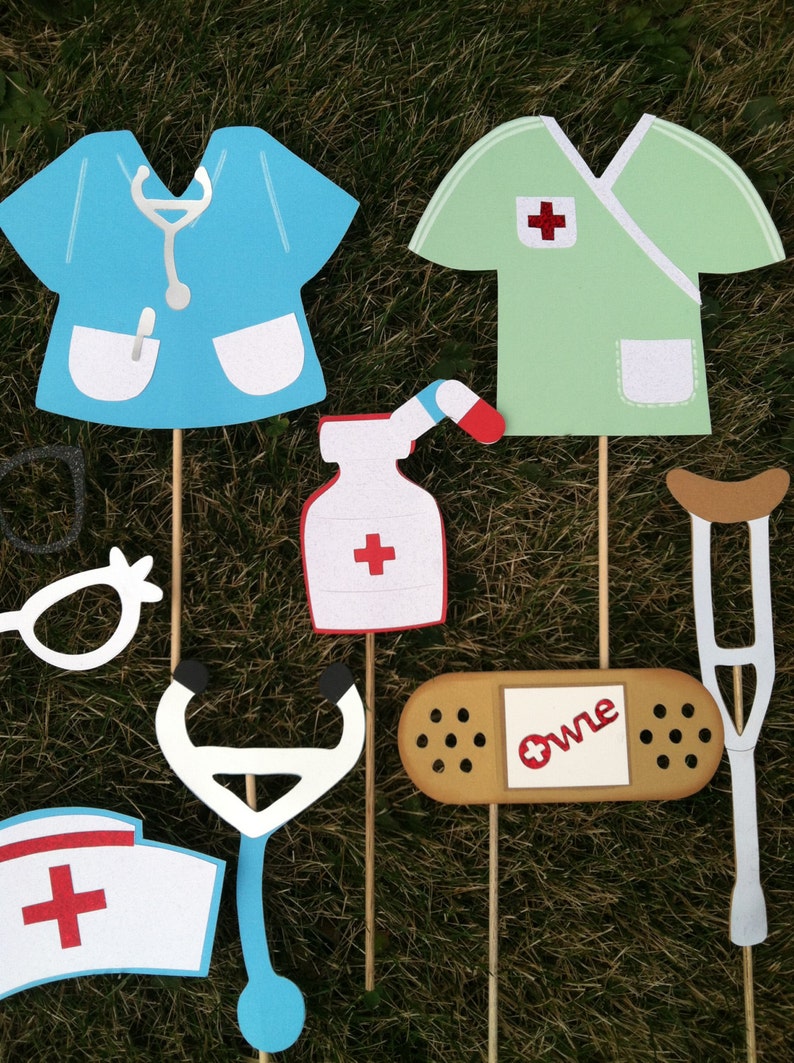 NURSES photo booth props nursing school photo propsnursing Etsy