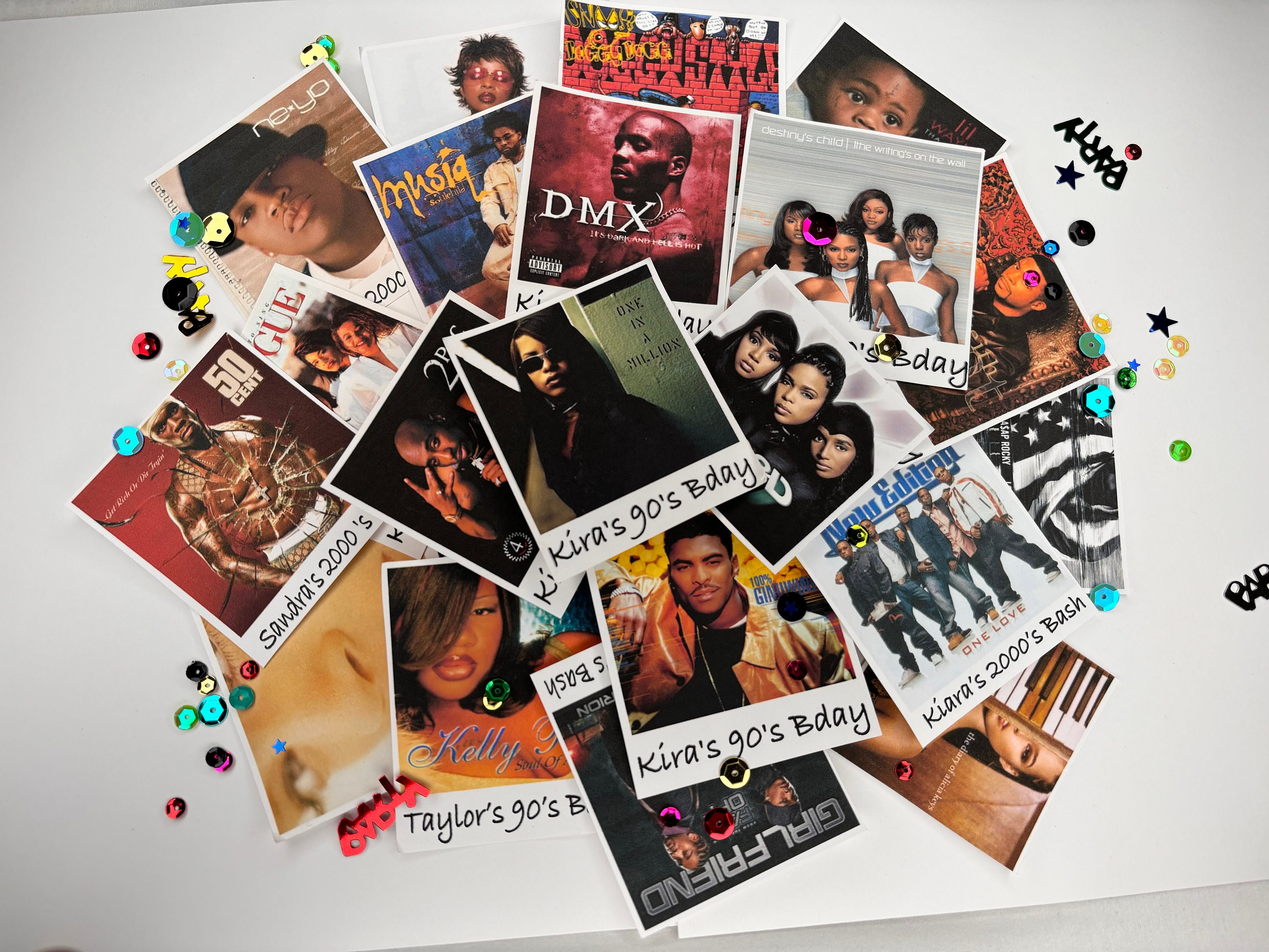 90's/2000's 20pc Hip Hop/r&b Music Cd-album Cover Table Toss