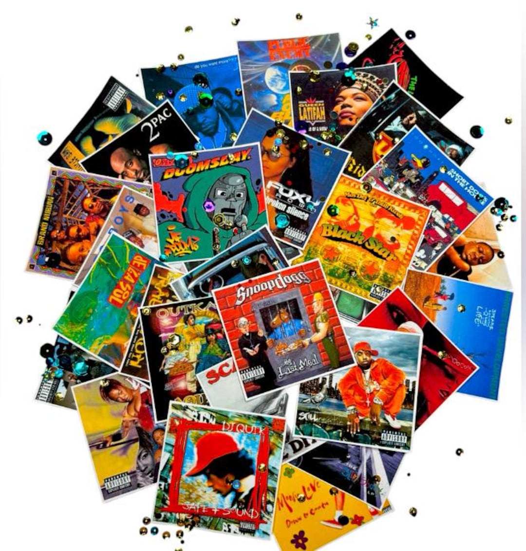 90,s 30pcs Hip Hop Rap Music Album Cover Table Toss Confetti Decor ...