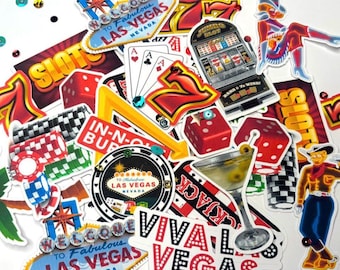 LAS VEGAS  themed party decor table toss confetti  cut outs  for you  birthday party, bachelorette, Vegas trip, girls trip party decorations