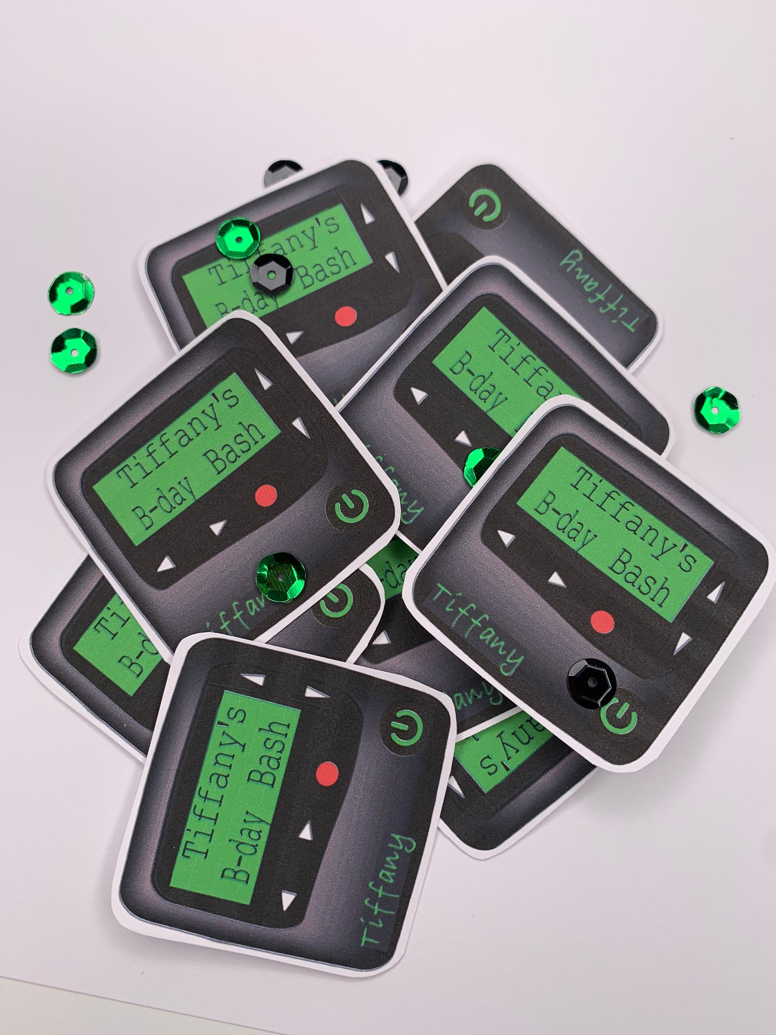 90's themed ol school beepers pagers personalized table Etsy