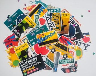 NYC Confetti, New York Party Decorations, Subway, Playbill Cutouts