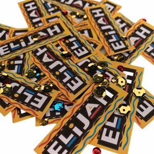 90&#39;s themed martin font personalized  confetti table toss sign pieces. 90&#39;s party, martin and Gina party theme