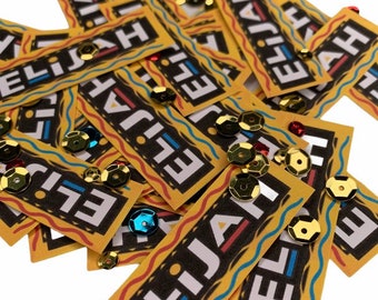 90&#39;s themed martin font personalized  confetti table toss sign pieces. 90&#39;s party, martin and Gina party theme