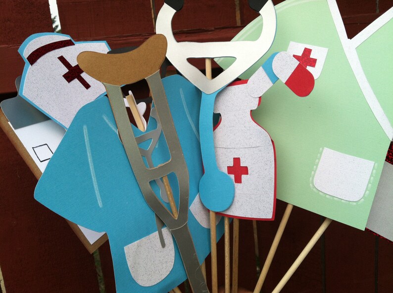 NURSES photo booth props nursing school photo propsnursing Etsy