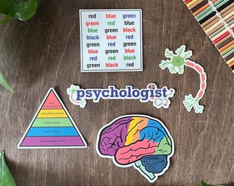 Psychologist Sticker Pack - Psychology / Science-Themed Gift for Grad Students, Researchers
